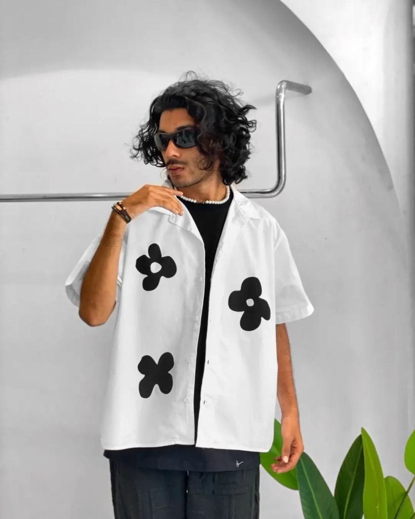 white print shirt mens clothing store in kerala